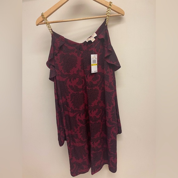 Michael Kors off shoulder long sleeve red dress SizeM - Picture 2 of 7